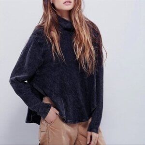 Free People New Romantics Black Long Sleeve Turtleneck XS